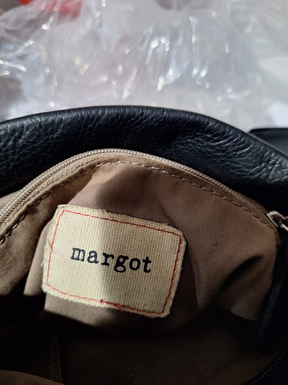 Margot Black Leather Crossbody Bag - Black